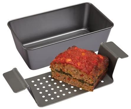 Lift and Serve Non-Stick Healthy Meatloaf Pan Set
