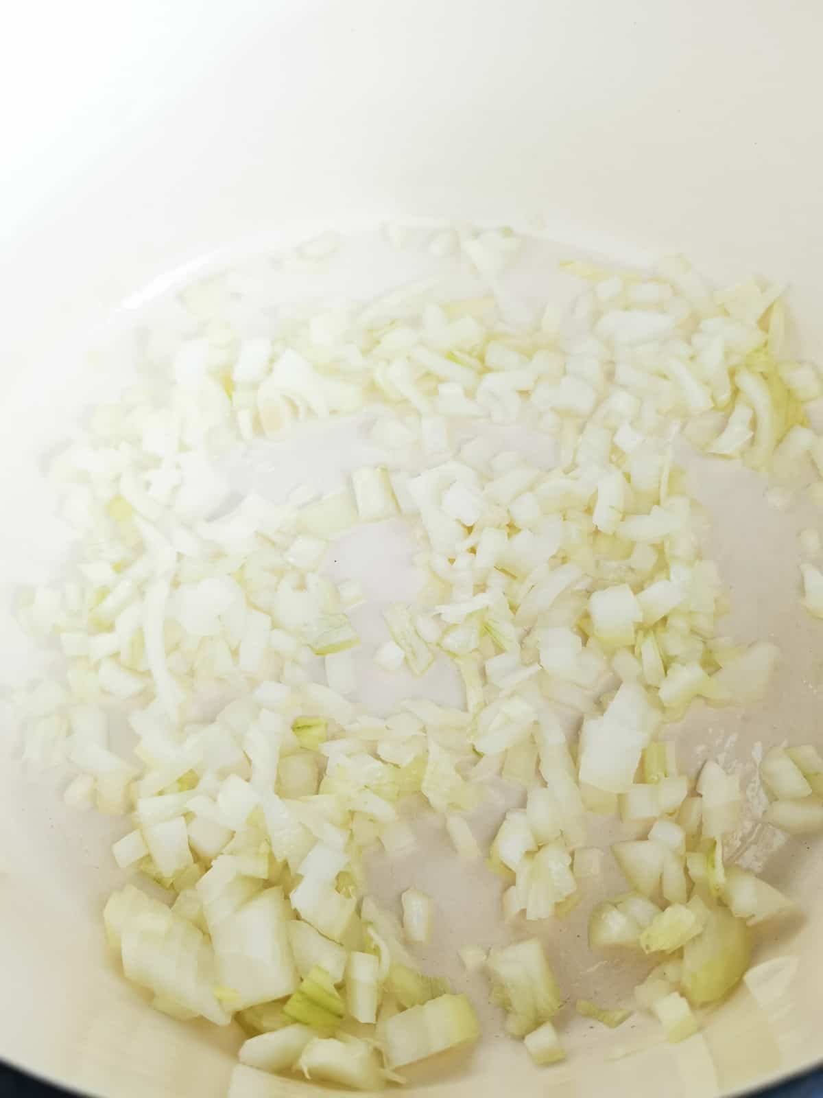 Curried Rice Sautee - sautee onion in pot