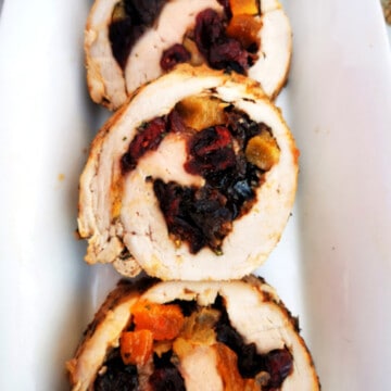 Pork and Dried Fruit Roll appetizer main dish recipe