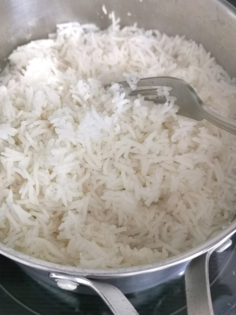 Standing Cooked Rice How to Cook Rice on the Stove