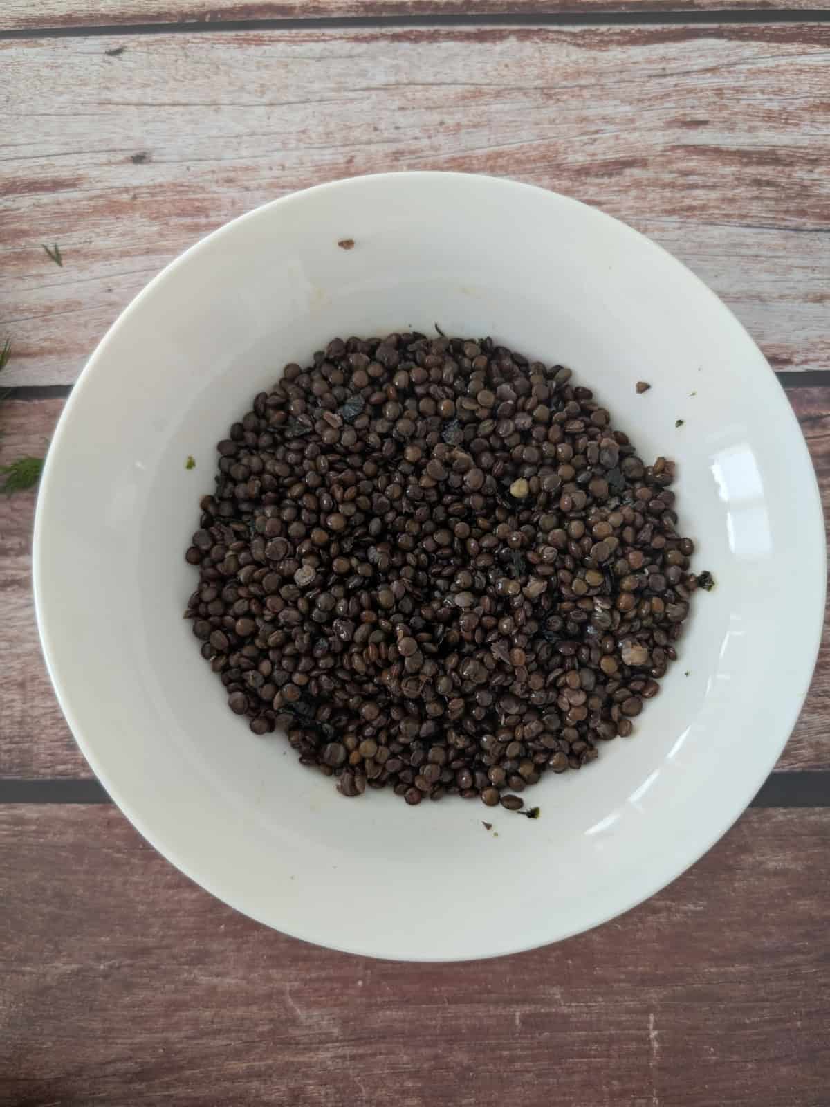 lentil salad for April Fool’s 'Caviar' Canapés