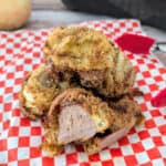 onion rings wrapped sausages for Father's Day, game day, or party appetizer.