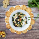 assembled Burrata Cheese Appetizer.